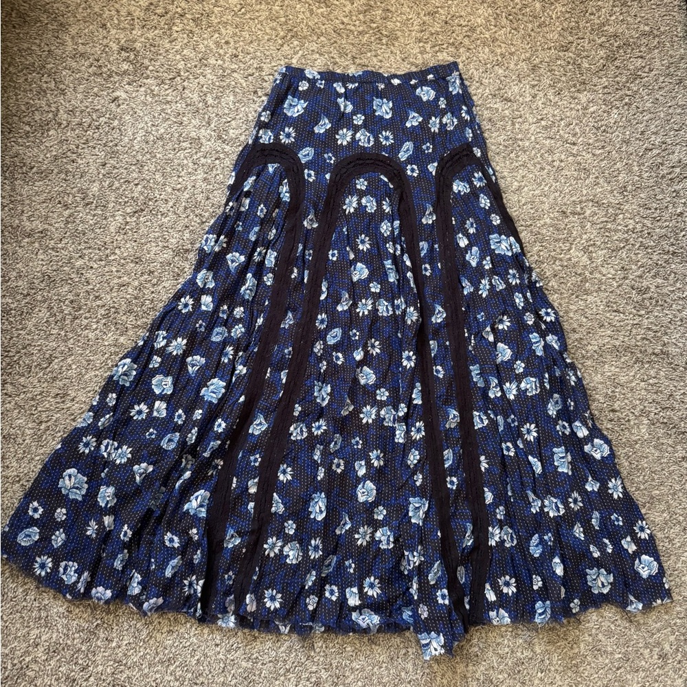 Free People Floral Maxi Skirt